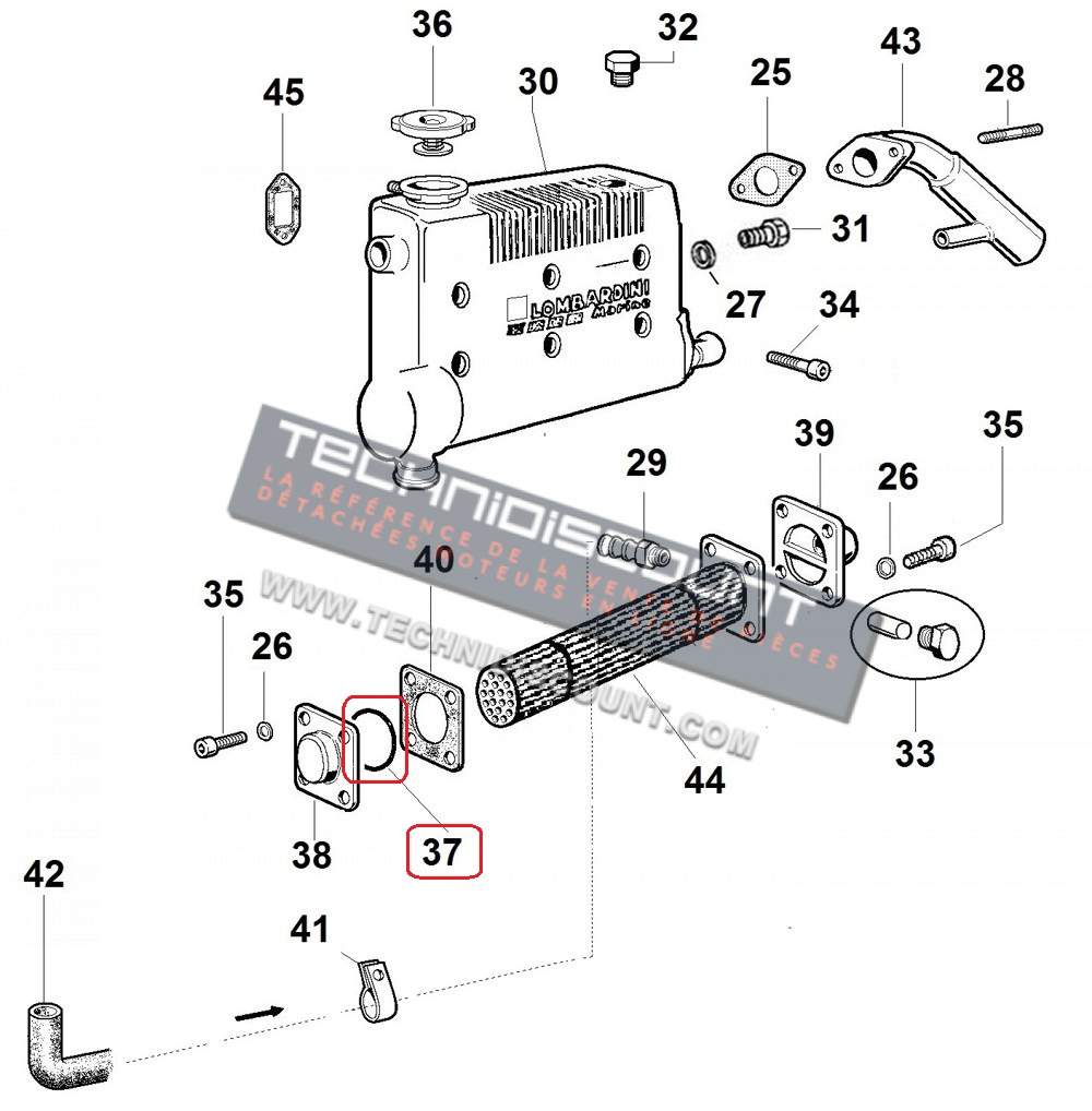 Joint OR 3250 - 35063 M LOMBARDINI KOHLER ED0012020260-S LOMBARDINI Marine