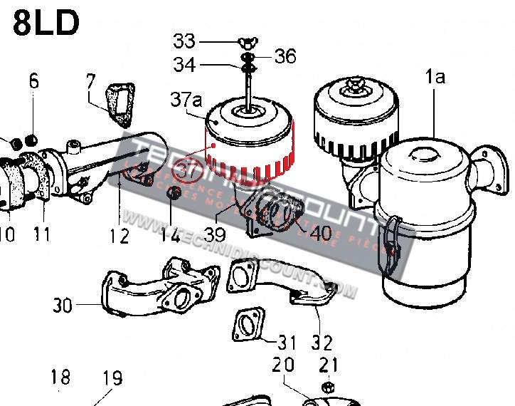 Prefiltre filtre air Ø138 1301069 LOMBARDINI 3LD 4LD 7LD 8LD 15LD KOHLER ED0013010690-S