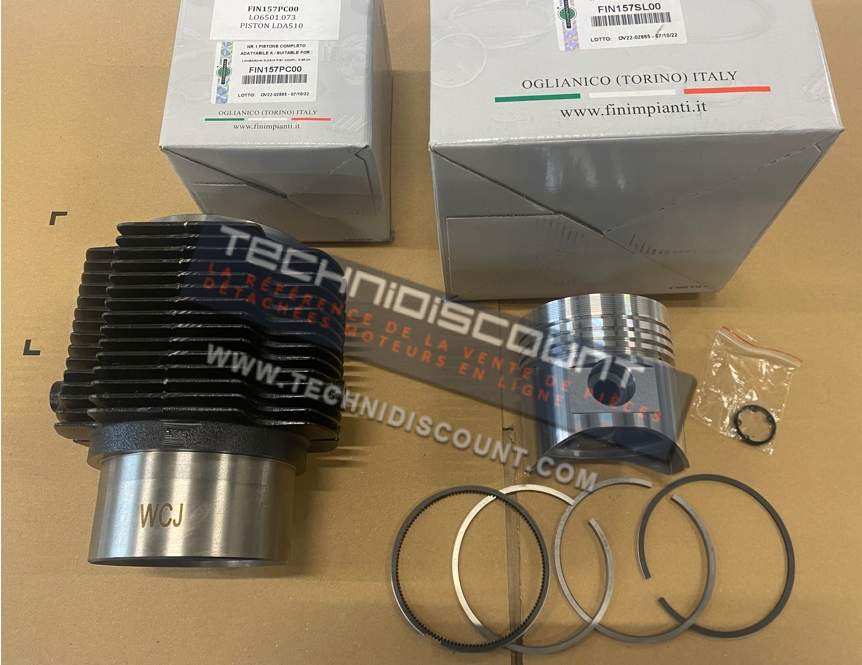 Kit Piston complet + Cylindre Nouveau Modèle LOMBARDINI 3LD510 / 3LD511 - FIN0535KIT OEM 4898.002 LOMBARDINI ED0048980020-S KOHLER