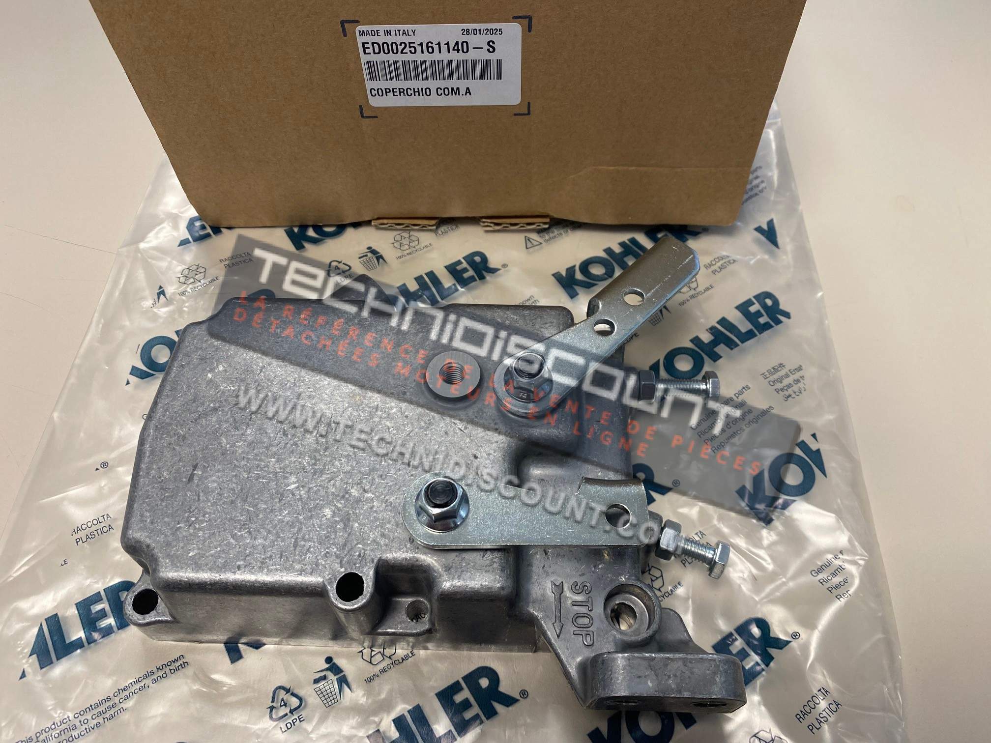 Commande a distance acceleration et stop KOHLER ED0025161140-S LOMBARDINI 9LD561-2 ; 9LD625-2 ; 9LD626-2 ; 12LD435-2 & 12LD475-2 - 2690.383 LOMBARDINI Origine KOHLER LOMBARDINI