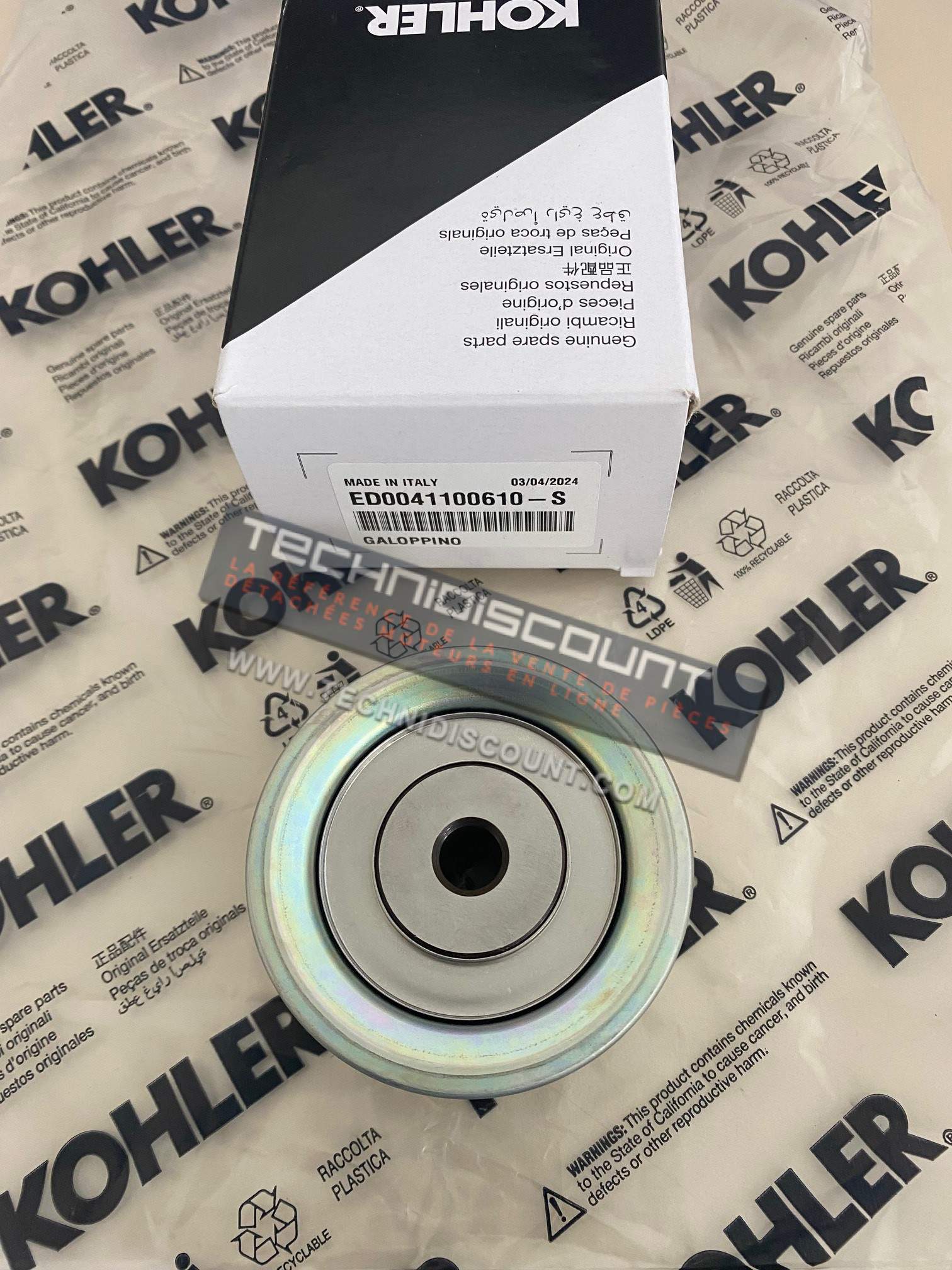 Galet tendeur KOHLER ED0041100610-S - Moteur KOHLER KDI1903TCR ; KDI-TCE1903 ; KDI-TCA1903 ; KDI1903M ; KDI2504TCR ; KDI2504M - INA F-125361.07 FRANCE